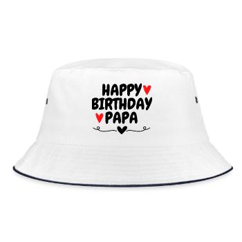 Joyeux anniversaire Papa Anniversaire Personne préférée - Bob - blanc/marine - Devant