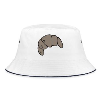 Croissant - Bucket Hat - Weiß/Navy - Vorne