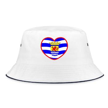 The heart of the Zeeland flag Zeeland - Bucket Hat - white/navy - Front