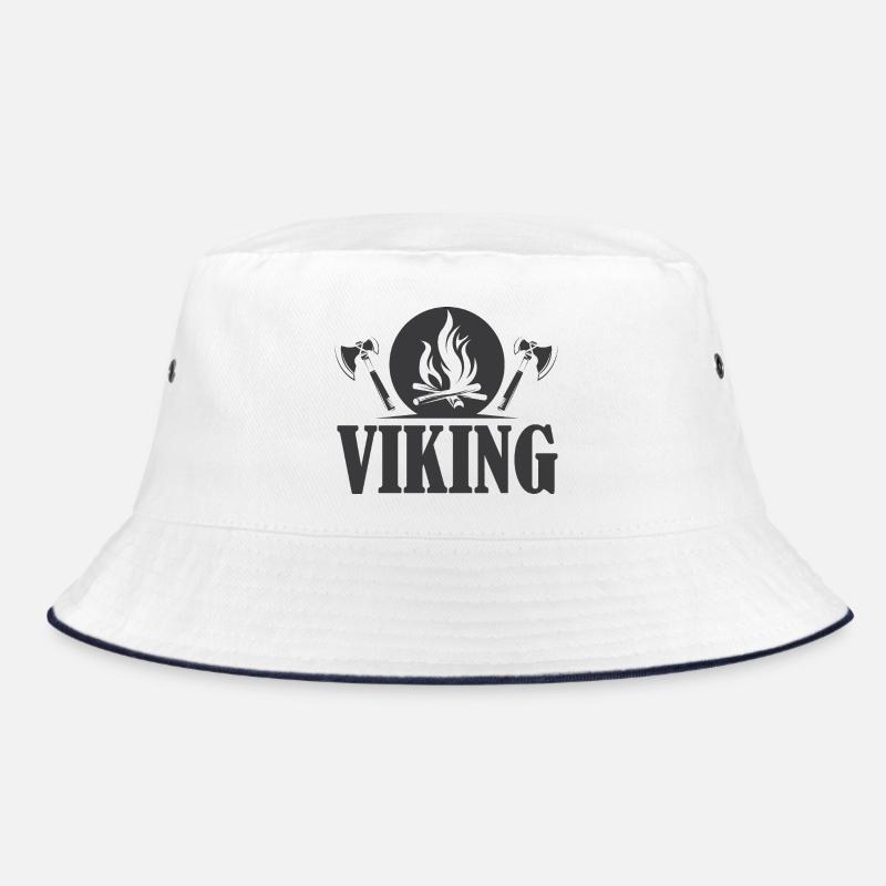 viking wikinger Symbol Axt Symbol Feuer Grafik Bucket Hat