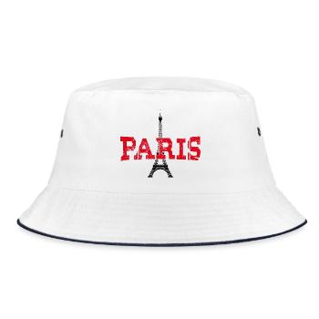 Paris, the city of love - Bucket Hat - white/navy - Front