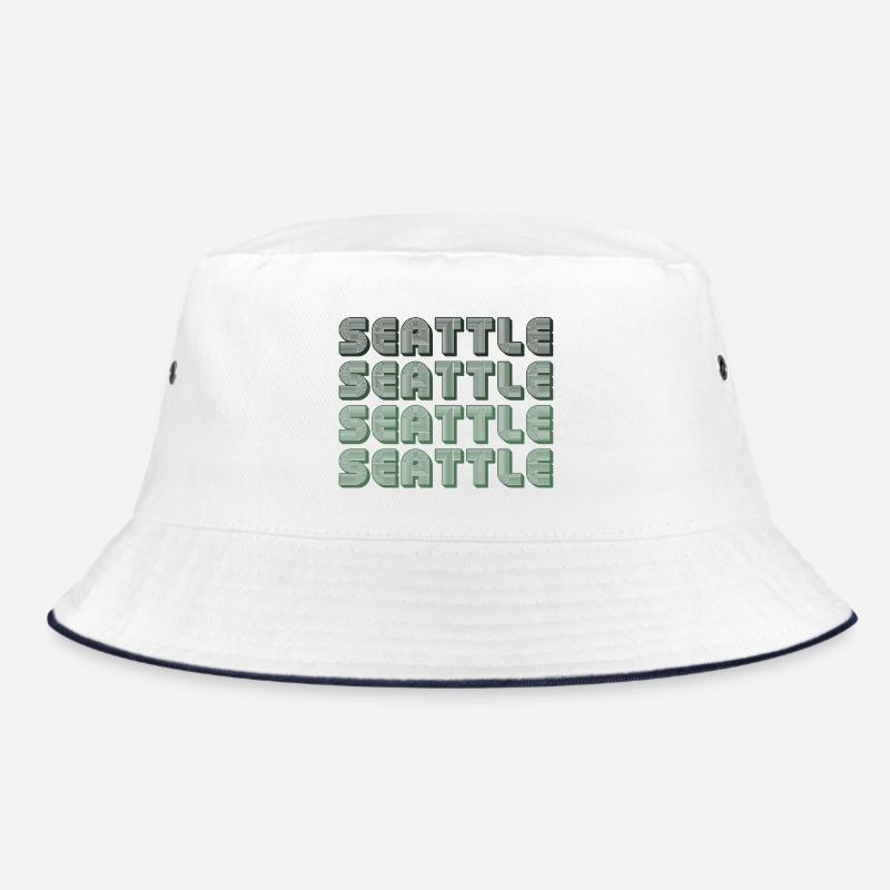 Seattle Blockgrid Pattern Bucket Hat