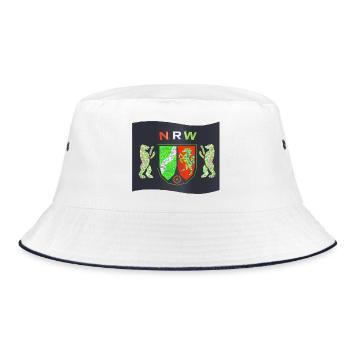 NRW for teams, groups and clubs, polygons - Bucket Hat - white/navy - Front