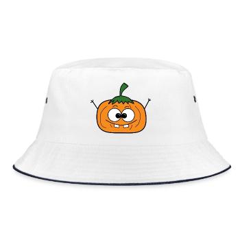 Pumpkin Halloween - Bucket Hat - white/navy - Front