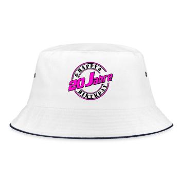 20 Jahre Neon Jubiläum - Bucket Hat - Weiß/Navy - Vorne