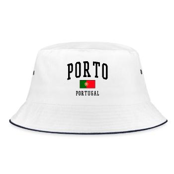 Drapeau de Porto Portugal – City Design - Bob - blanc/marine - Devant