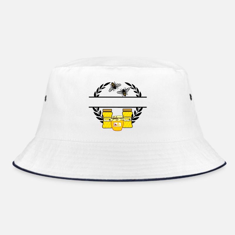 Bienenbanner mit Honiggläsern Bucket Hat