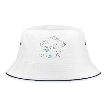 Dietary Supplement Pills Powder Tablets - Bucket Hat - white/navy - Front