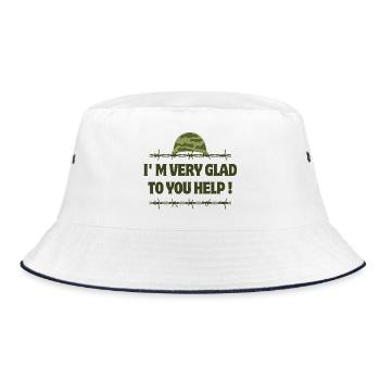 Seventh Company, 7th Company, cult film - Bucket Hat - white/navy - Front
