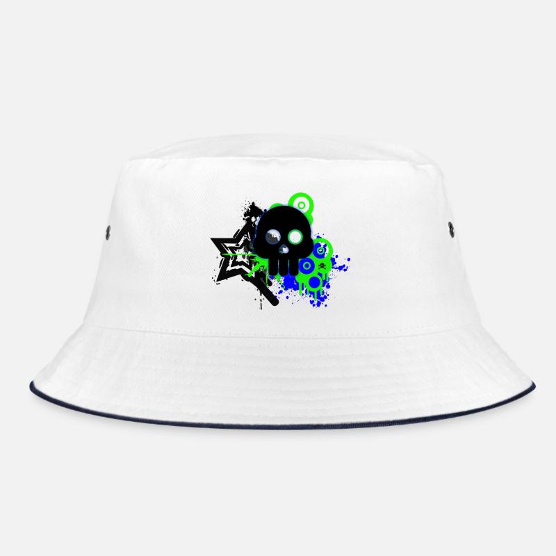 Neon Schädel Spritzer Bucket Hat