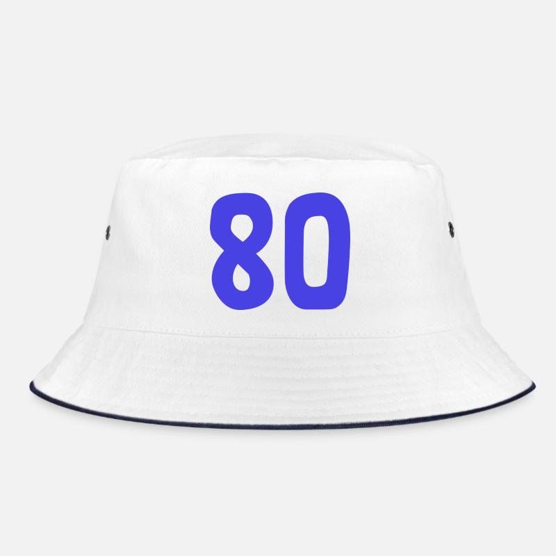 80. 80 ANS. 80e ANNIVERSAIRE. ANNIVERSAIRE 80 ANS. - Bob - blanc/marine