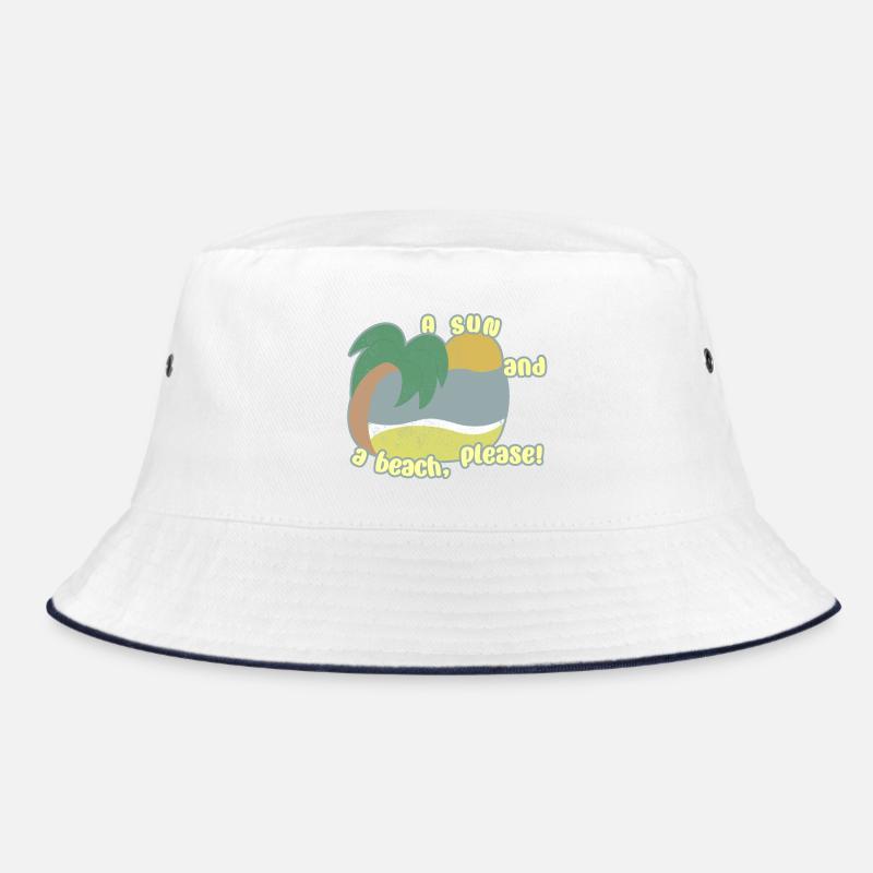 Sun and Beach - Bucket Hat - white/navy