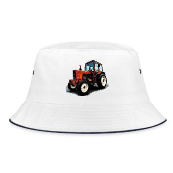 Belarus MTS 550 - Bucket Hat - white/navy - Front