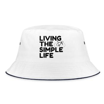 Living the simple life - Bucket Hat - white/navy - Front