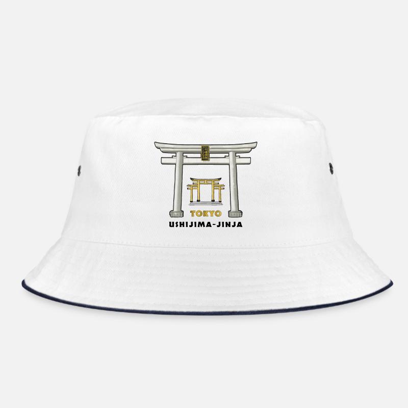 Tokyo, Ushijima-jinja, Torii, Japan Drawing Bucket Hat