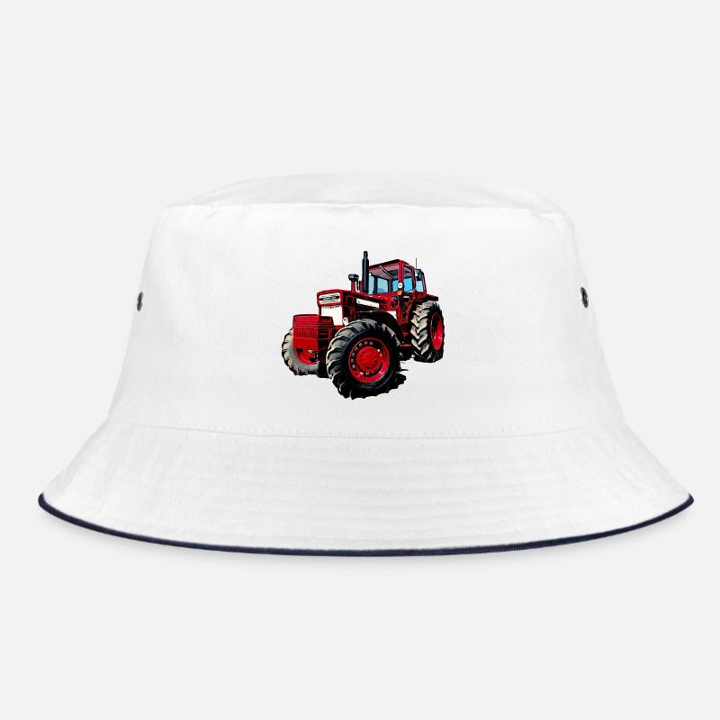 V BM 814 Turbo Traktor - Bucket Hat - Weiß/Navy