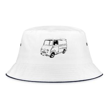 Goggomobil Bus - Bucket Hat - white/navy - Front