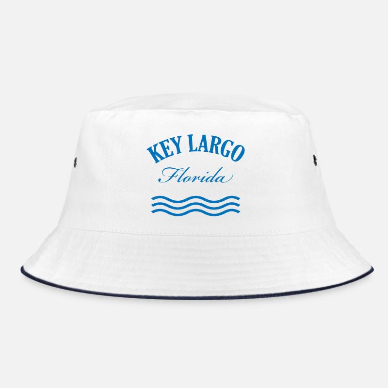 Key Largo Florida Nautisches Design Bucket Hat