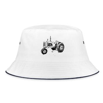 Oliver 88 Tractor - Bucket Hat - white/navy - Front
