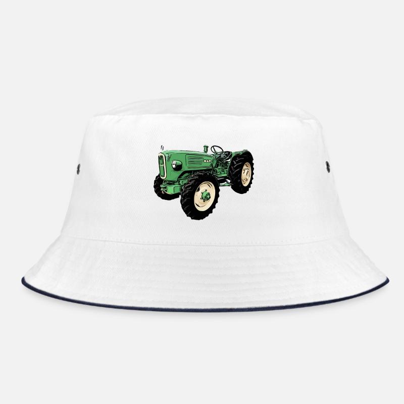 man Ackerdiesel Allrad 4N2 Traktor - Bucket Hat - Weiß/Navy