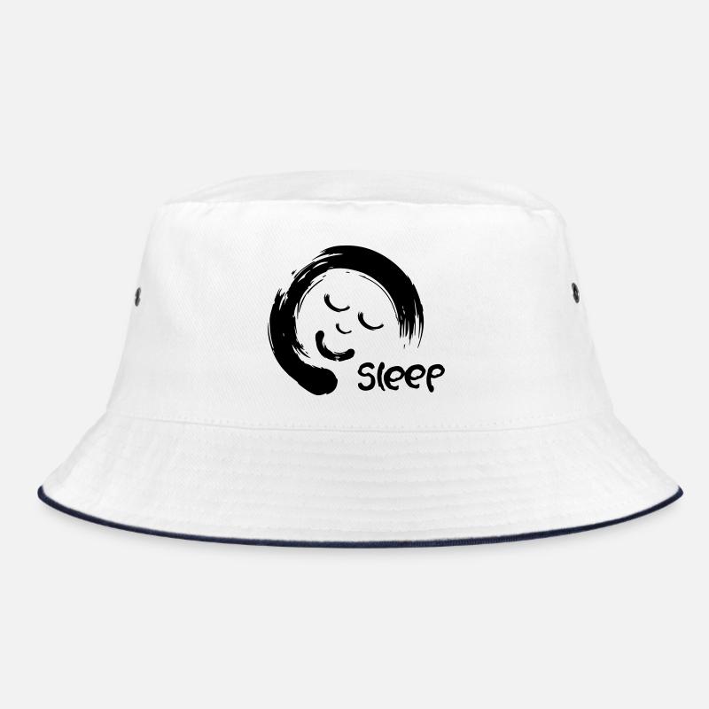 Schlafendes Gesicht usw. Kreis mit schlafendem Gesicht Bucket Hat