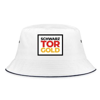 Deutsche Sport Mannschaften - SchwarzTorGold Box - Bucket Hat - Weiß/Navy - Vorne