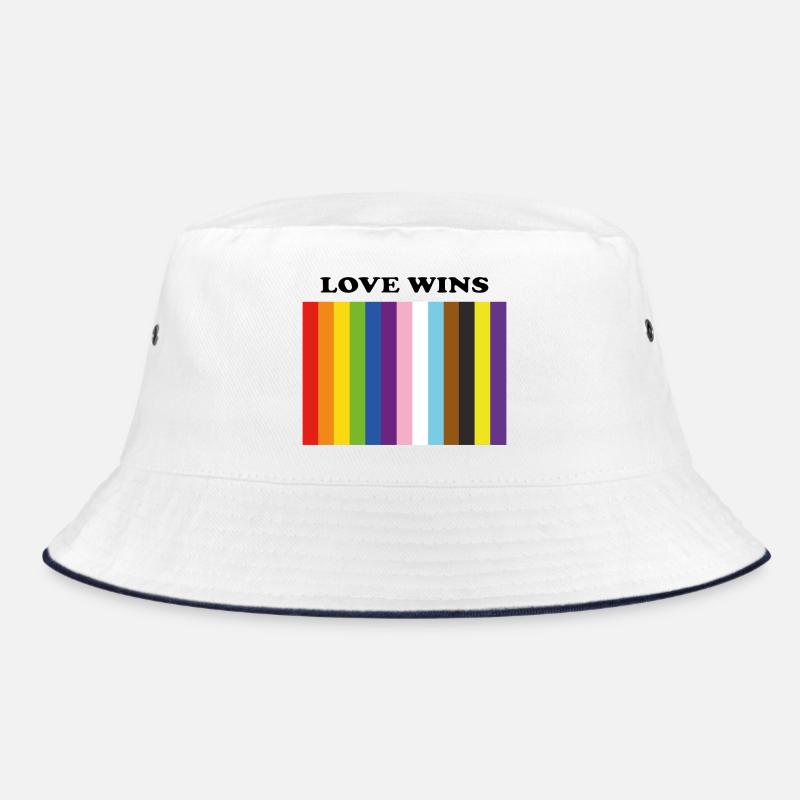 Liebe gewinnt inklusive Pride Farben Bucket Hat