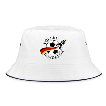 Germany football fully detached - Bucket Hat - white/navy - Front