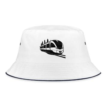 Railway Sketch - Bucket Hat - white/navy - Front