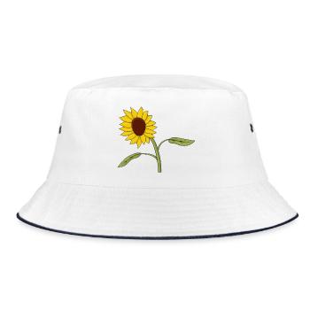 Clothing and accessories for the whole family with Girasol - Bucket Hat - white/navy - Front