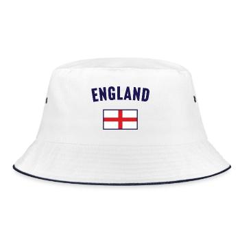 England Flag - Bucket Hat - white/navy - Front