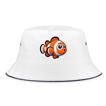 Clownfish - Bucket Hat - white/navy - Front