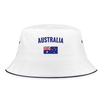 Australia Flag - Bucket Hat - white/navy - Front