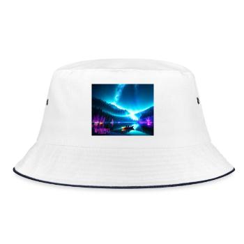 Pure nature - Bucket Hat - white/navy - Front