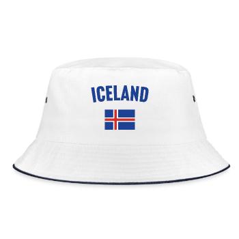 Drapeau islandais - Bob - blanc/marine - Devant