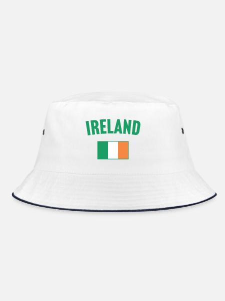 Ireland Flag - Bucket Hat - white/navy - Front