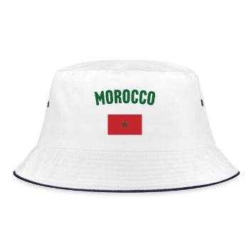 Drapeau du Maroc - Bob - blanc/marine - Devant