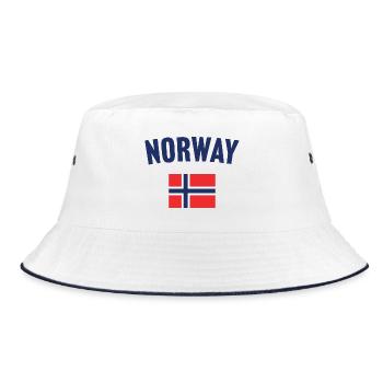 Norway Flag - Bucket Hat - white/navy - Front