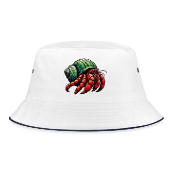Hermit crab - Bucket Hat - white/navy - Front