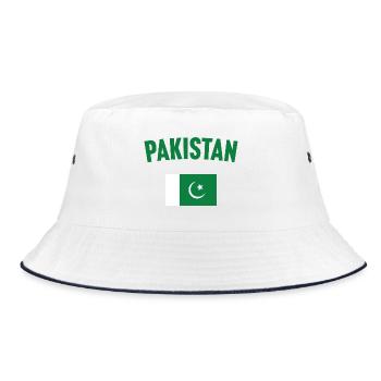 Drapeau pakistanais - Bob - blanc/marine - Devant