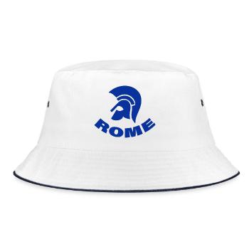 ROME - Bucket Hat - white/navy - Front