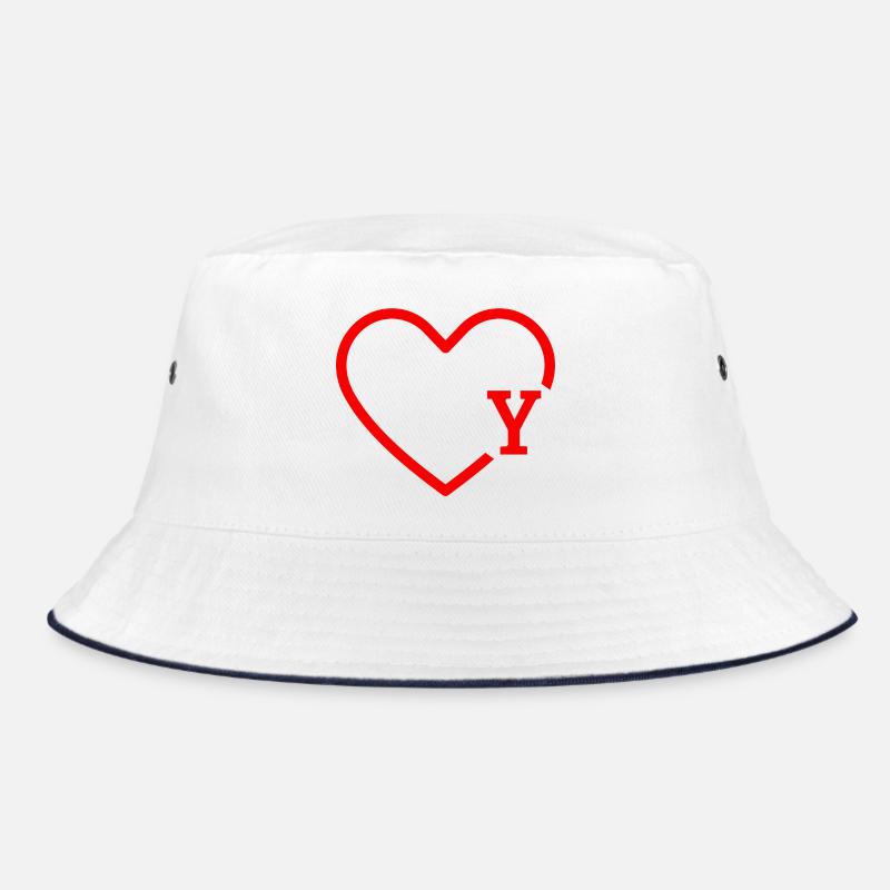 Buchstabe y rotes Herz Bucket Hat