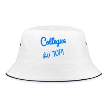 COLLEAGUE. START. EMPLOYMENT. HUMOR. MANAGER. CHIEF - Bucket Hat - white/navy - Front