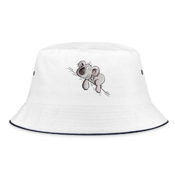 Funny Koala Bear - Bucket Hat - white/navy - Front