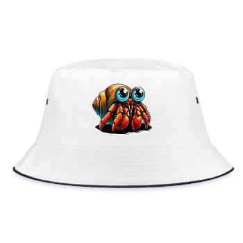Hermit crab - Bucket Hat - white/navy - Front