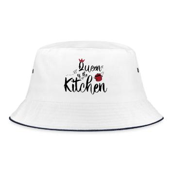 Tablier de cuisine amusant pour les femmes - Bob - blanc/marine - Devant