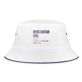 Bass Guitar Bass Guitar Bass Guitar - Bucket Hat - white/navy - Front