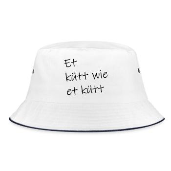 Et kütt wie et kütt - Bucket Hat - Weiß/Navy - Vorne