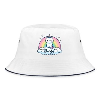 Birgit Nom Prénom Licorne Chat - Bob - blanc/marine - Devant
