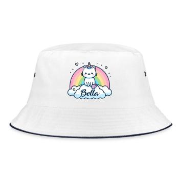 Bella Nom Prénom Licorne Chat - Bob - blanc/marine - Devant